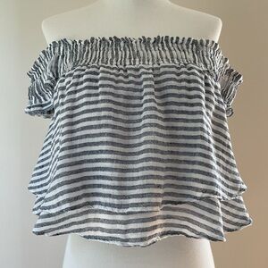 Apiece Apart Striped Ruffle Top - SO CUTE!